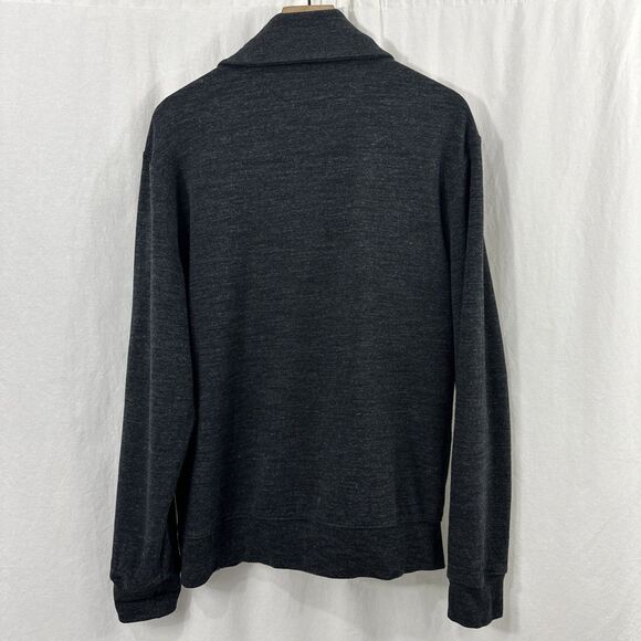 Polo Ralph Lauren Mens Charcoal Double-Knit Shawl Collar Jersey Cardigan Size L - Picture 2 of 10